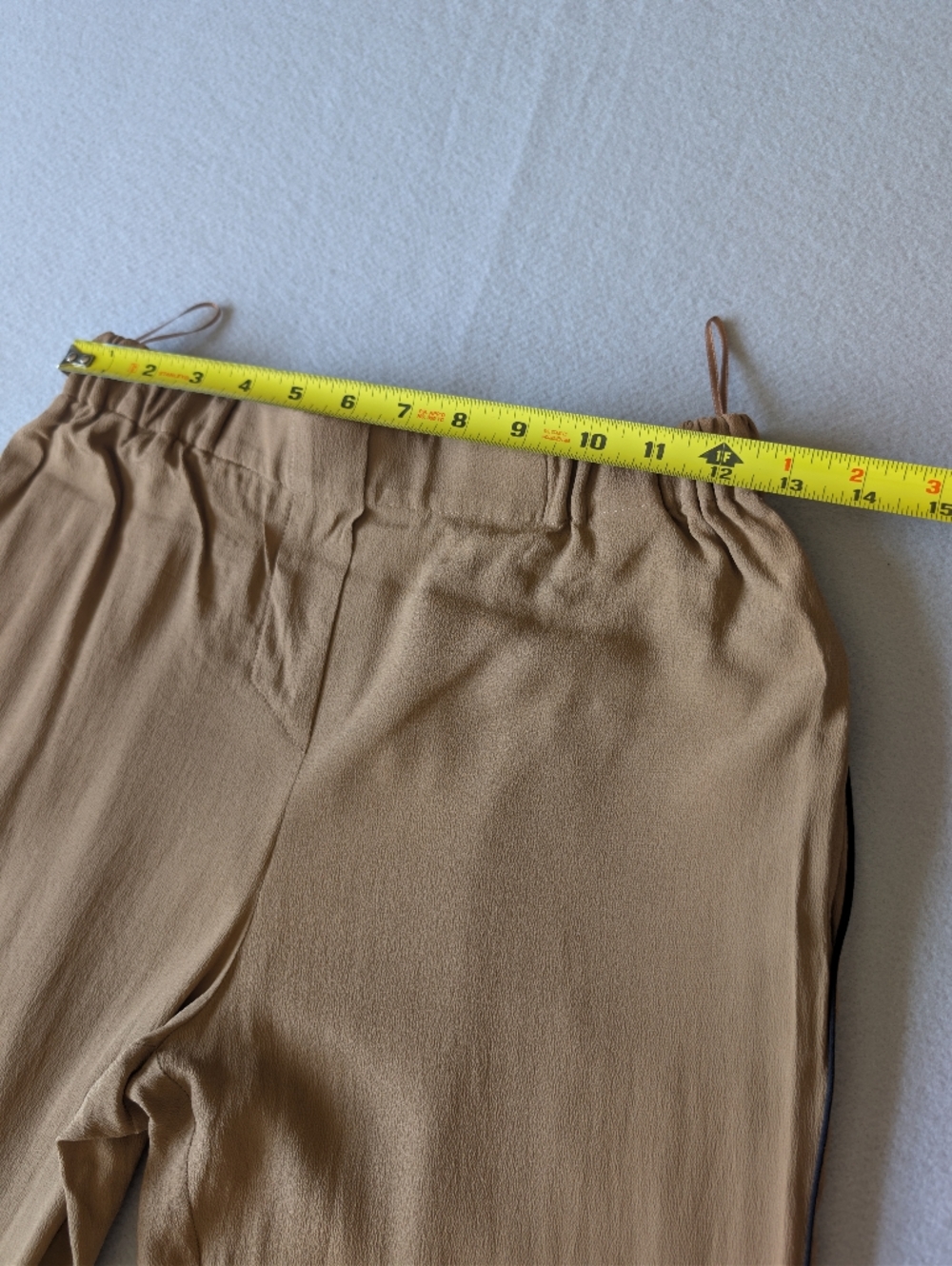 Iceberg Gilmar Silk Blend Made In Italy Wide Leg Crop Trousers Neutral Contrast - Picture 7 of 12